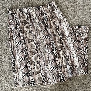 Women’s Snake Skin Maxi Slit Skirt